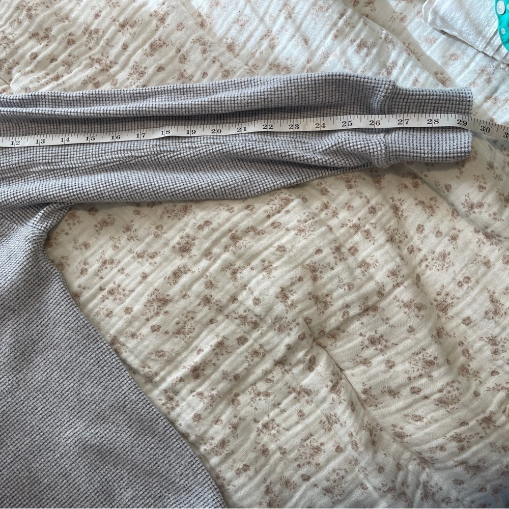 aerie Navy blue and white Waffle Crewneck Sweater - Picture 7 of 7